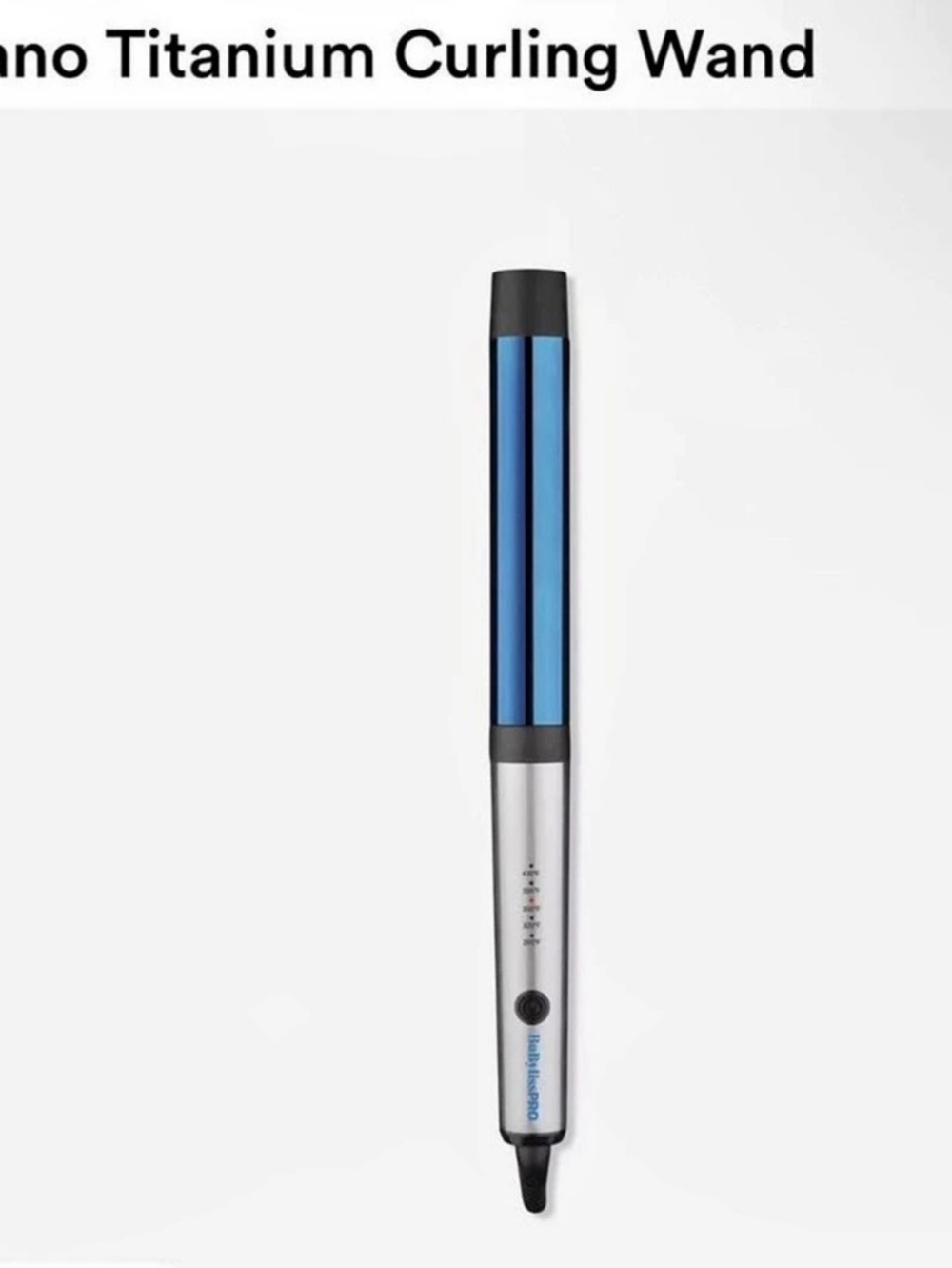 BaBylissPRO Nano Titanium Curling Wand 1-1/4" Blue & Silver